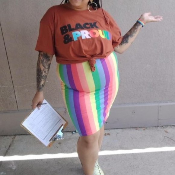 Pride Black & Proud Short Sleeve Graphic T-Shirt  Brown Unisex XLarge - Picture 6 of 6